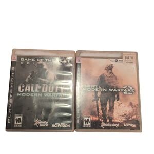 Call of Duty Modern Warfare 1 & 2 ‎ PS3 Playstation 3 Video Games Bundle